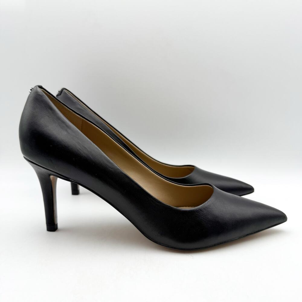 Sam Edelman Womens Vienna Pointed Toe Heels US 8.5 Wide EU 39 Black Leather NIB - Picture 2 of 10